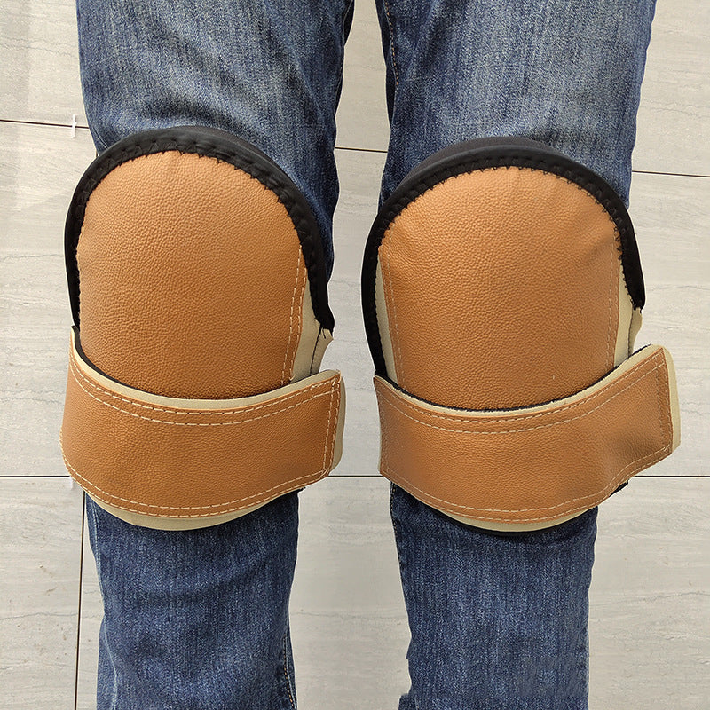 Light Clay Tile Soft Leather Knee Pad