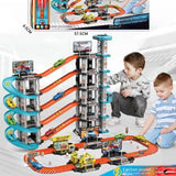 Track Toys Children's Large Ejection Parking Lot Plastic Toys
