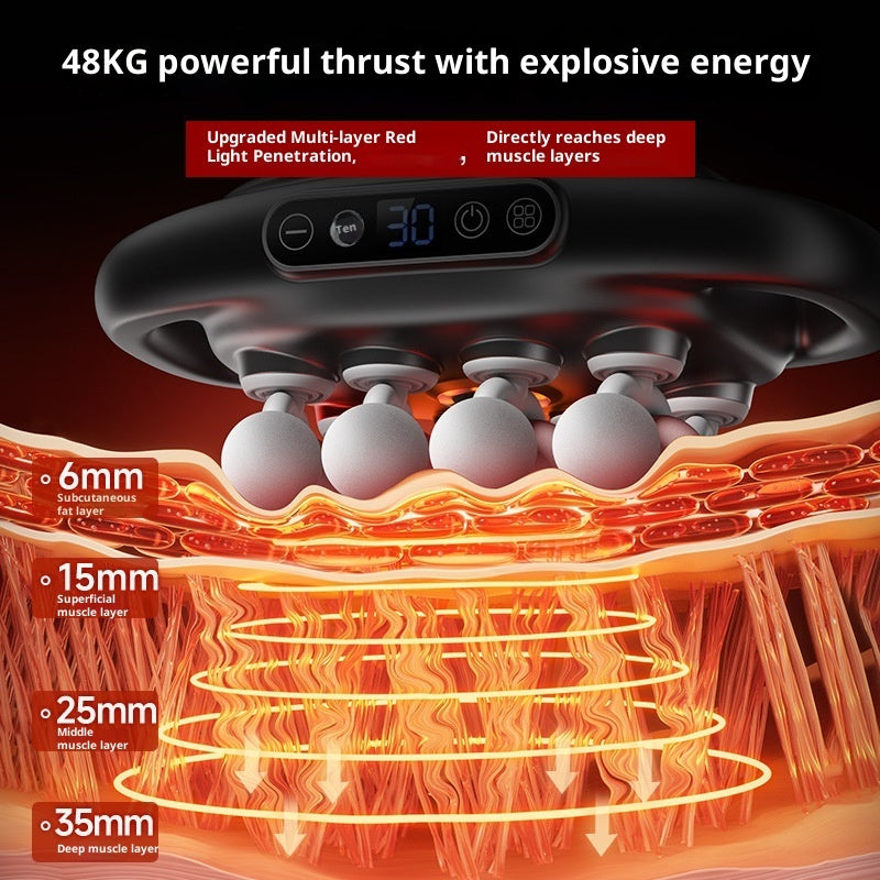 Muscle Relaxation Massager Multi-head Massage Gun Deep Tissue Body Fitness Muscle Electric Relax Massager For Back Shoulders Legs Foot 16 Heads