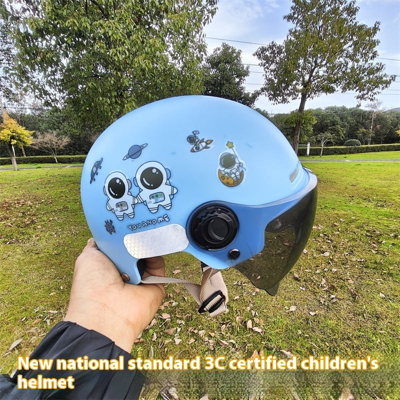 Electric Motorcycle Helmet Boys And Girls Sun Protection Helmet