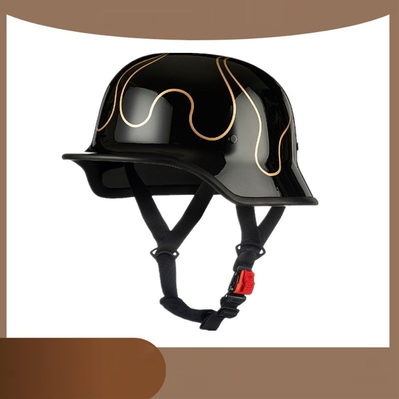 3C German Retro Soldier Helmet Motorcycle Helmet Summer