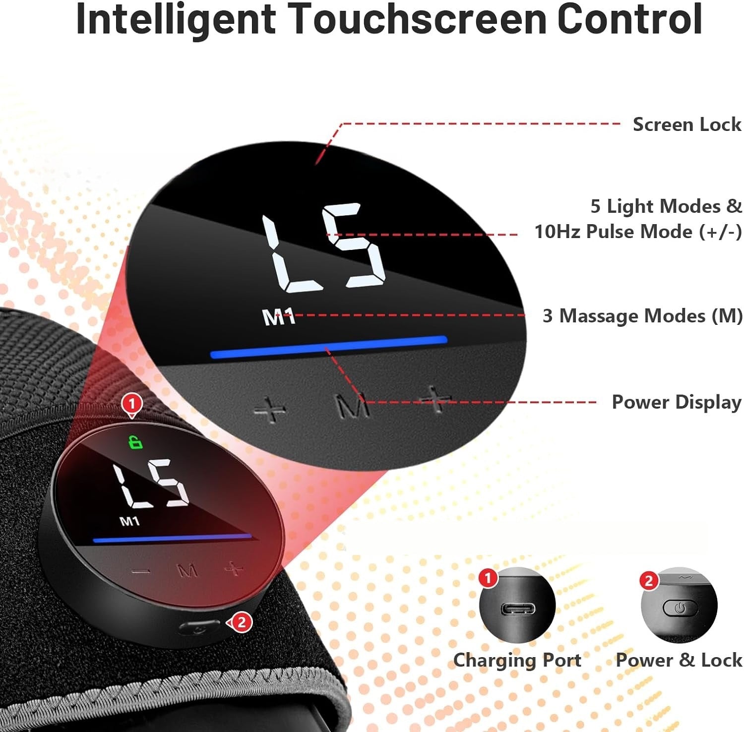 LED Real Red Light Knee Pad Shoulder Pad Red Light Physiotherapy Hot Compress